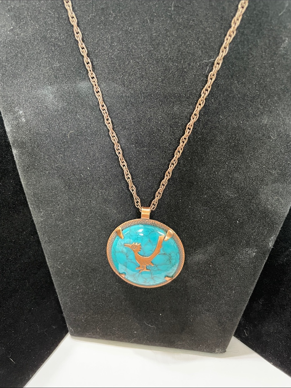Bell Trading Post Vintage WesternTurquoise Dragon Pendant Necklace eBay $40